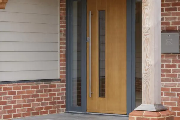 Wooden entrance door