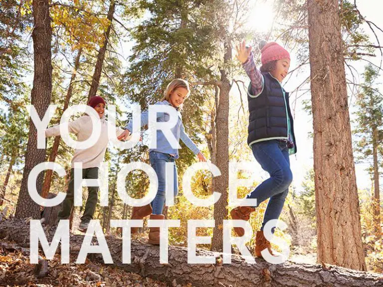 Image of children having fun in the words with a quote placed in front