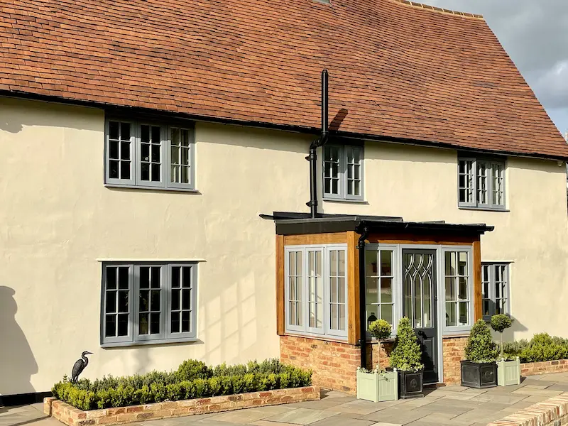 Cottage Flush Casements and Entrance Door with Bars