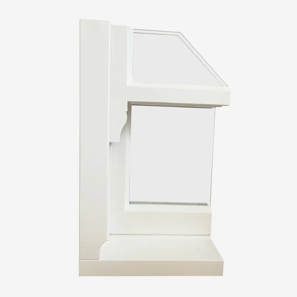 Corner sample of a sliding sash window