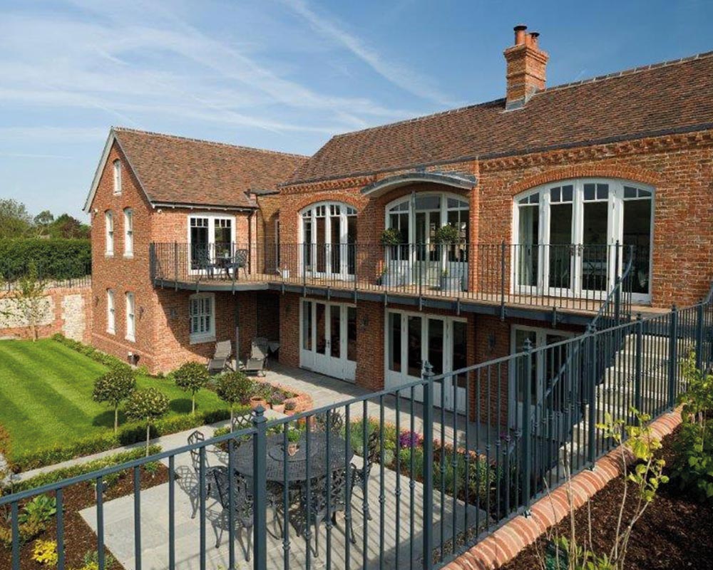 Bespoke french doors with curved head