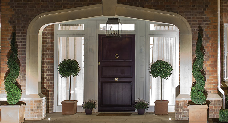 Purple front door