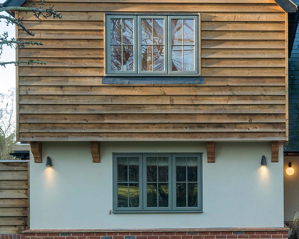 Green Lipped casement windows