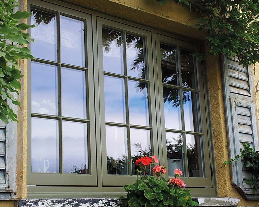 Bereco Flush Casement Windows in Green